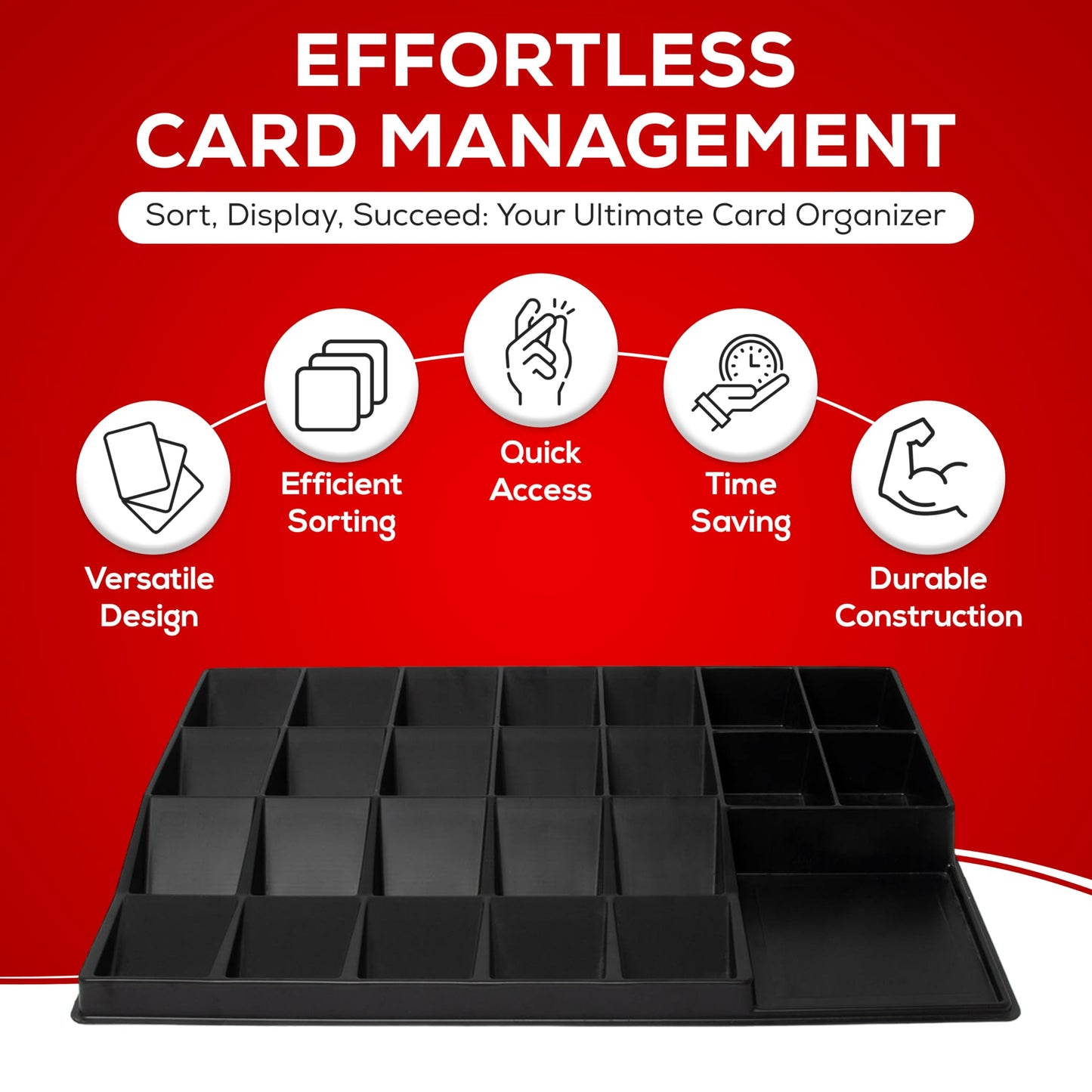 Premium Trading Card Sorting Tray Comptabile with Gaming Cards, MTG, Yugioh, Baseball, Sports Cards | Premium Trading Card Sorter