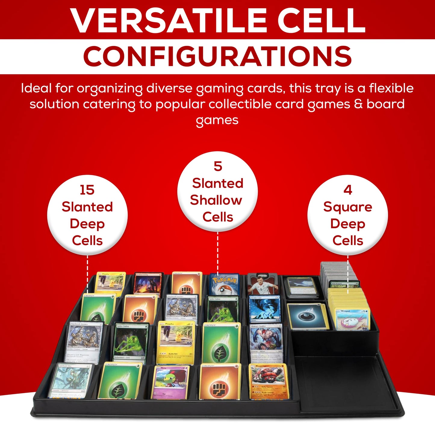 Premium Trading Card Sorting Tray Comptabile with Gaming Cards, MTG, Yugioh, Baseball, Sports Cards | Premium Trading Card Sorter