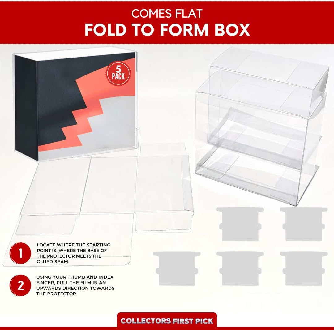 Elite Trainer Box Display Case Protector – 0.5mm Thick Plastic Case for Pokémon ETB – Long-Term Storage & Display (Pack of 5)