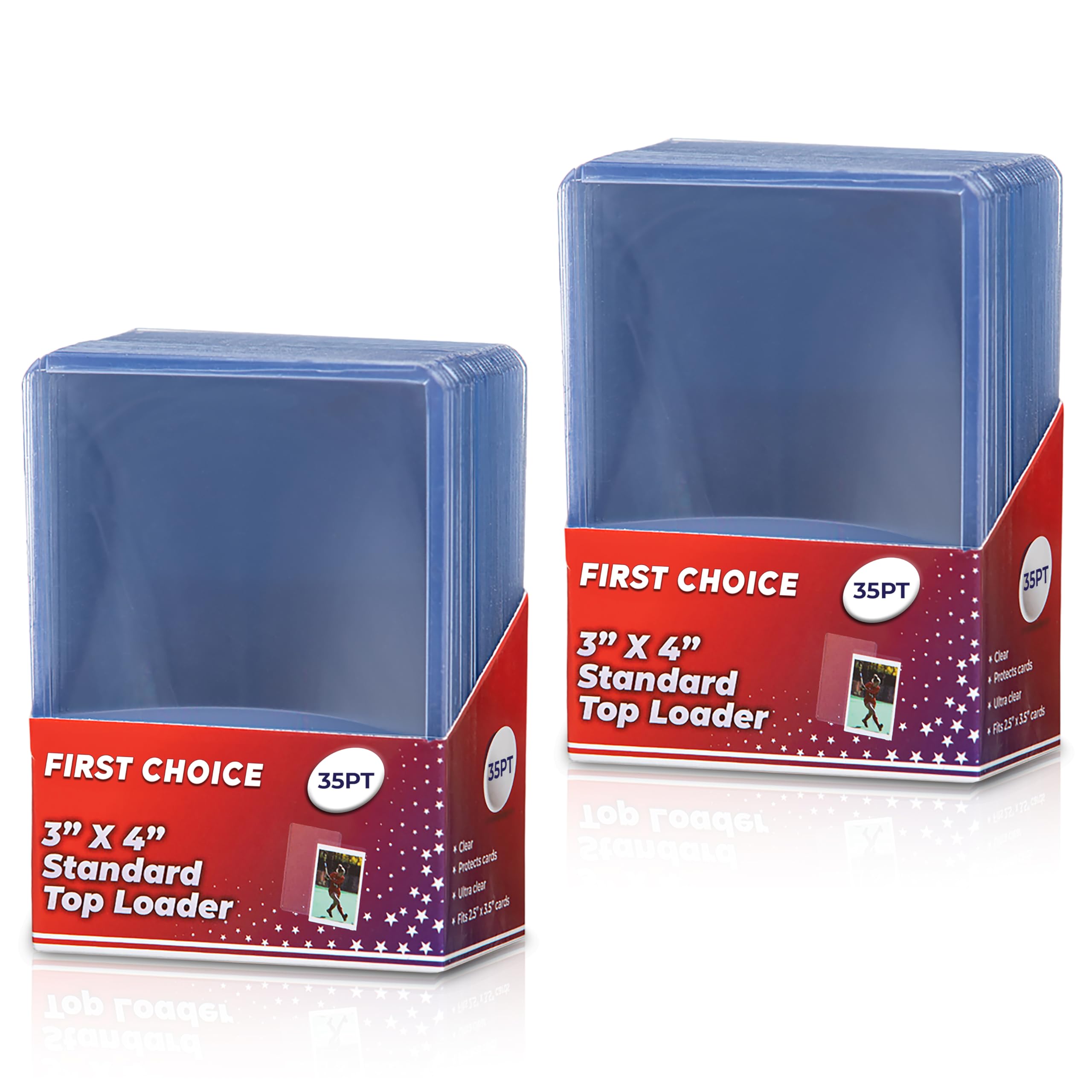 (50) Top Loaders for Cards 3x4 35PT Premium Standard Size Protector, C ...