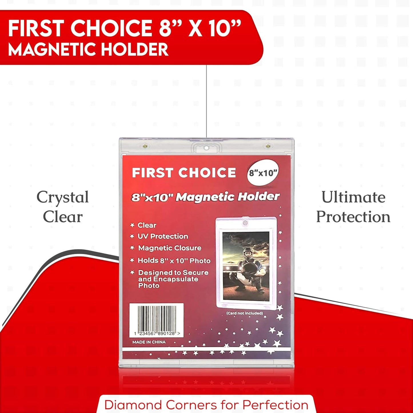 8x10 Acrylic Magnetic Picture Frame – Crystal Clear UV Protection, One-Touch Magnetic Closure, Wall-Mountable Display Holder