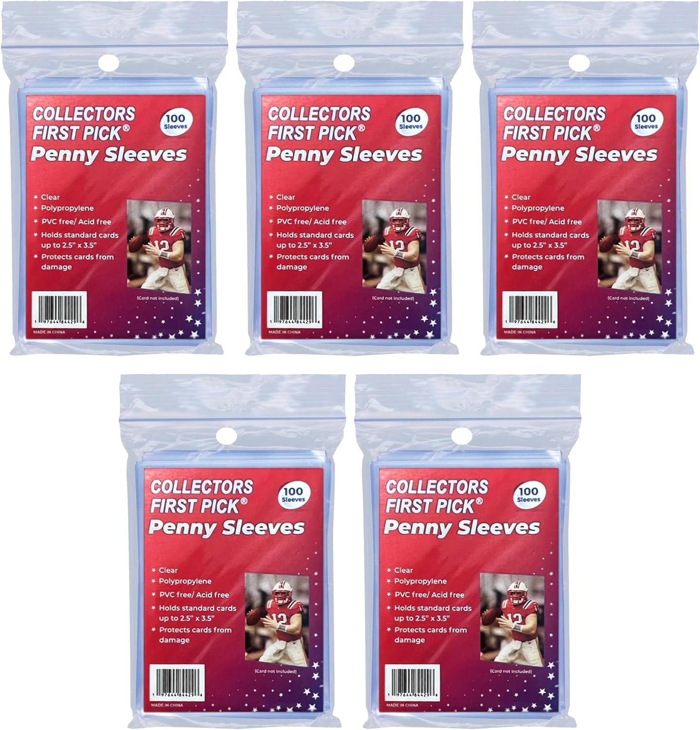 Premium Penny Sleeves for Trading Cards – Exact Fit Standard Size (35PT) – Ultra Clear, Acid-Free Inner Sleeves – Protect Pokemon, Sports & TCG Cards (100-Pack)