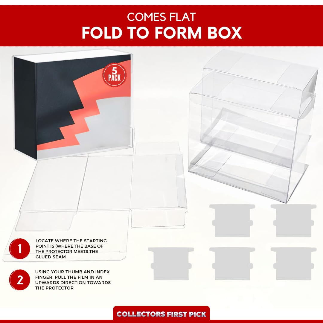 Collector's First Pick Plastic Elite Trainer Box Case For Protecting Pokemon ETB Box Display Case Protector Long Term - 0.5mm Thick Protective Display (Pack of 5)