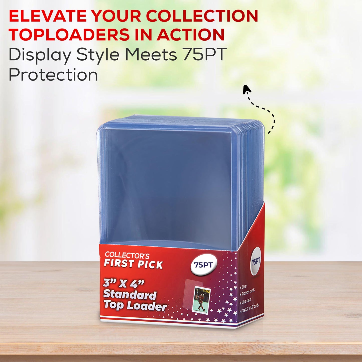 (25) 75pt Premium Top Loader Pack Card Sleeves Thick Storage Card Protector For Pokemon, Football, Basketball, Baseball, Hockey and Memorabilia Ultra Clear Card Sleeve Hard Protector Storage Pro