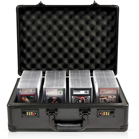 Graded Card Carrying Case Storage Box, Trading Card Storage Box, Sports Card Storage - Slab Case For Graded Cards Fits 120+ BGS SGC PSA CSG CGC and 300+ Magnetic Holders 600+ Top Loaders