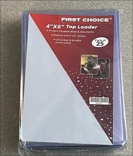 4x6 Toploader - 25 Pieces - 1 Pack - Protects Cards, Documents, Art Prints, Memorbilia and More!