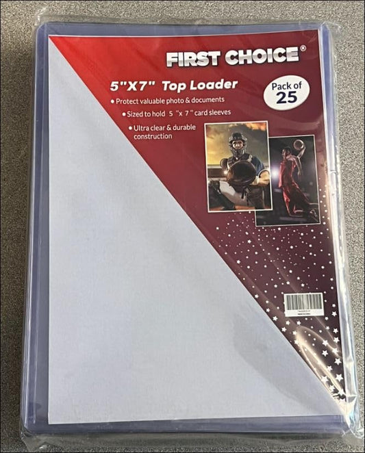 5x7 Toploader - Heavy Duty Rigid Print Clear Frame - 25 Pieces - 1 Pack - Protect, Store, Display Cards, Documents, Photographs, Art Prints, Memorbilia and More!