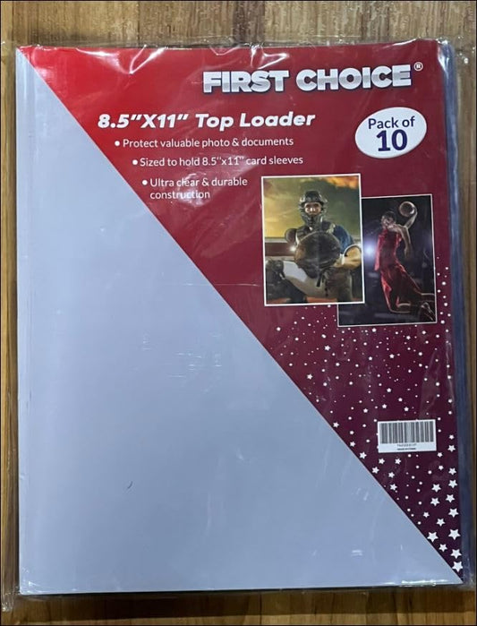 8.5x11 (10 Pieces) Top Loader Holder Protection for Documents, Prints, Photographs, and More!