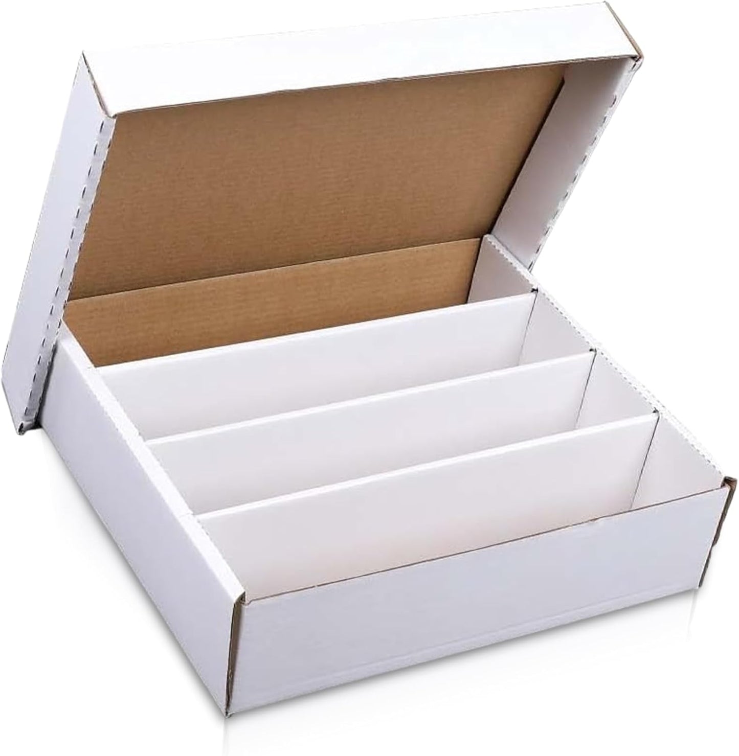 Premium 4-Row 3200 Count Trading Card Storage Box – Heavy-Duty Cardboard for Pokémon, Sports, and Gaming Cards – Made in the USA