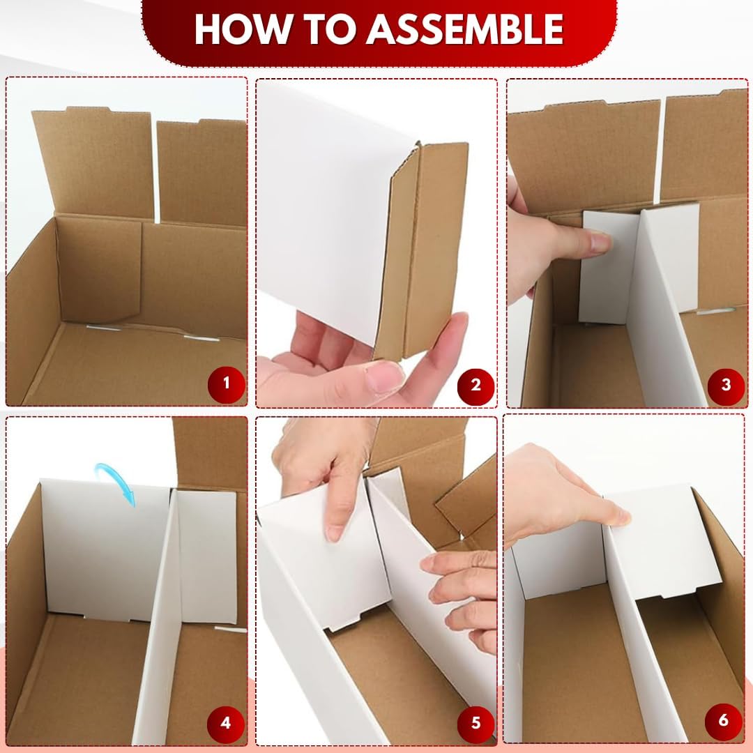 Premium 2-Row Shoe Box for Graded Cards – Holds 300+ Toploaders or 100+ Slabs – Trading Card Storage for PSA, BGS, CSG & More – Made in the USA
