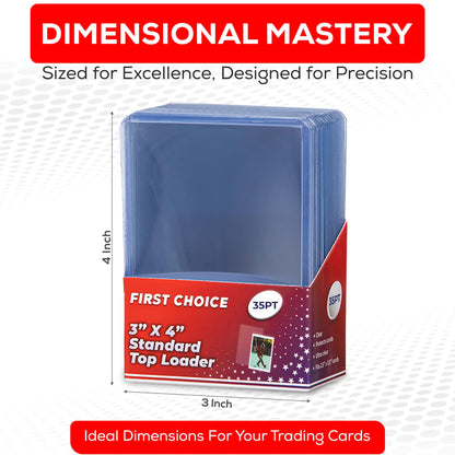 (25) Top Loaders for Cards 3x4 35PT Premium Standard Size Protector, Clear Card Holder Card Sleeves Protection for Pokemon Cards, Baseball Cards, Football Cards, Sports Cards, and Hockey Cards