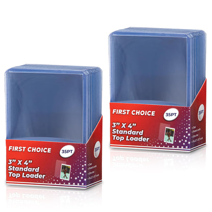 25 Count Pack of Top Loaders for Cards 3x4 35PT Premium Standard Size Protector, Clear Card Holder Card Sleeves Protection for Trading Cards