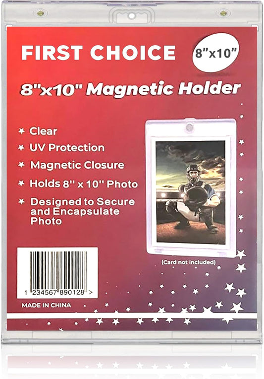 8x10 Acrylic Magnetic Picture Frame – Crystal Clear UV Protection, One-Touch Magnetic Closure, Wall-Mountable Display Holder