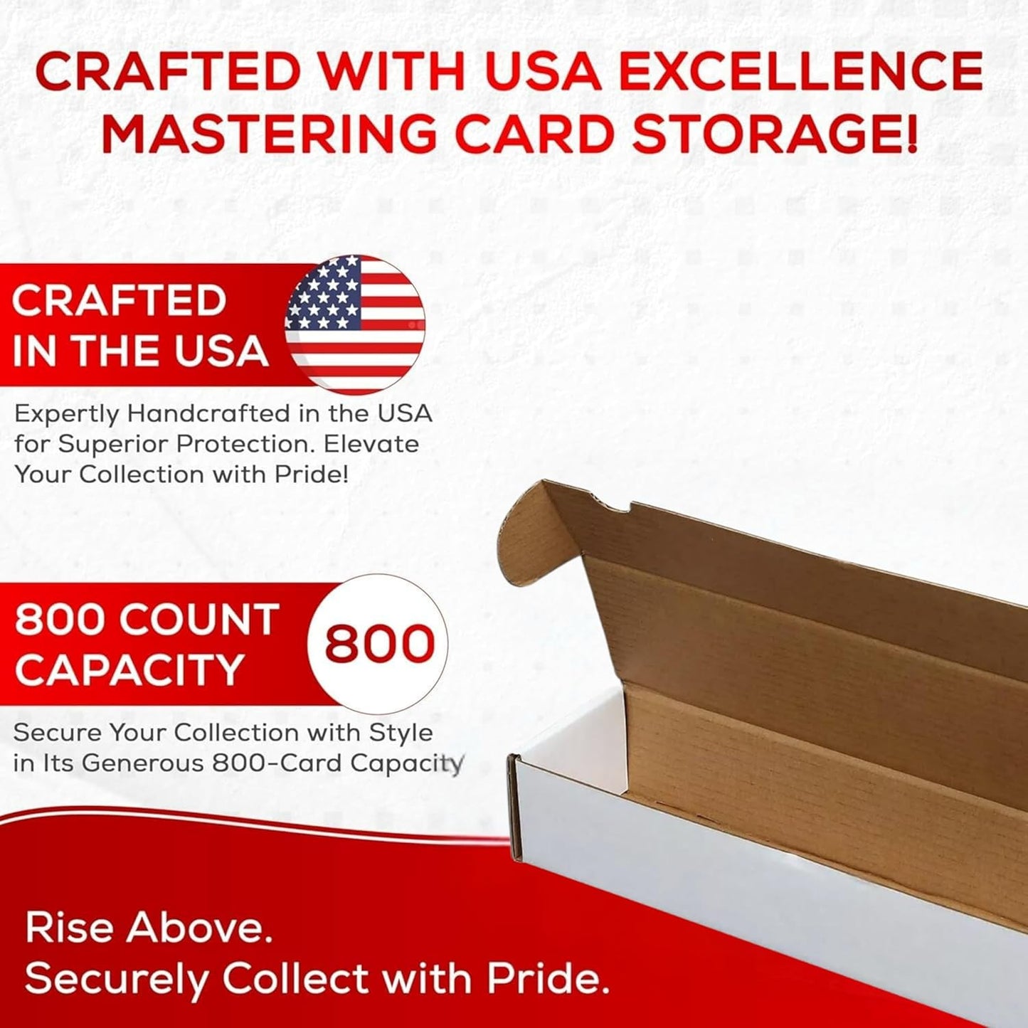 Premium 800 Count Trading Card Storage Box – Durable Cardboard Organizer for Sports & TCG Cards – Made in the USA