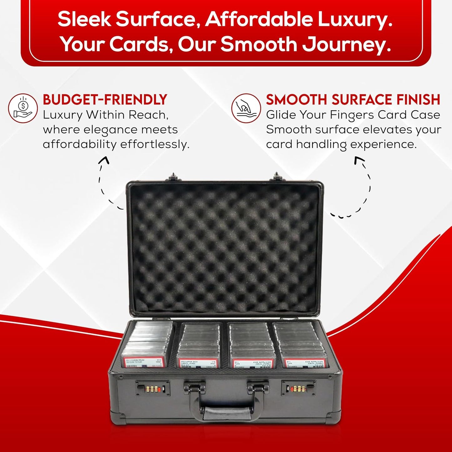 Graded Card Carrying Case – Hard Shell Storage Box for PSA, BGS, CSG, SGC, CGC Slabs – Fits 120+ Graded Cards, 300+ Magnetics, or 600+ Toploaders