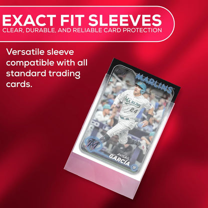 Premium Penny Sleeves for Trading Cards – Exact Fit Standard Size (35PT) – Ultra Clear, Acid-Free Inner Sleeves – Protect Pokemon, Sports & TCG Cards (100-Pack)