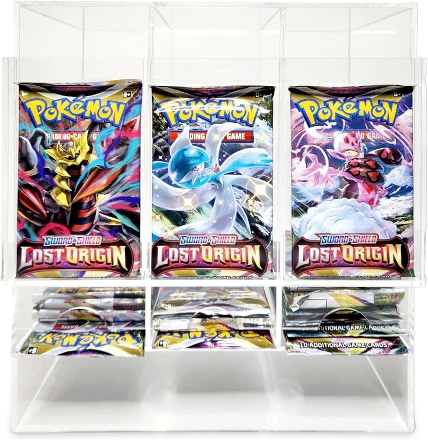 Collector's First Pick – 3-Slot Acrylic Card Pack Dispenser & Organizer for Pokémon, Sports & Trading Card Packs