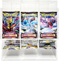 Collector's First Pick – 3-Slot Acrylic Card Pack Dispenser & Organizer for Pokémon, Sports & Trading Card Packs