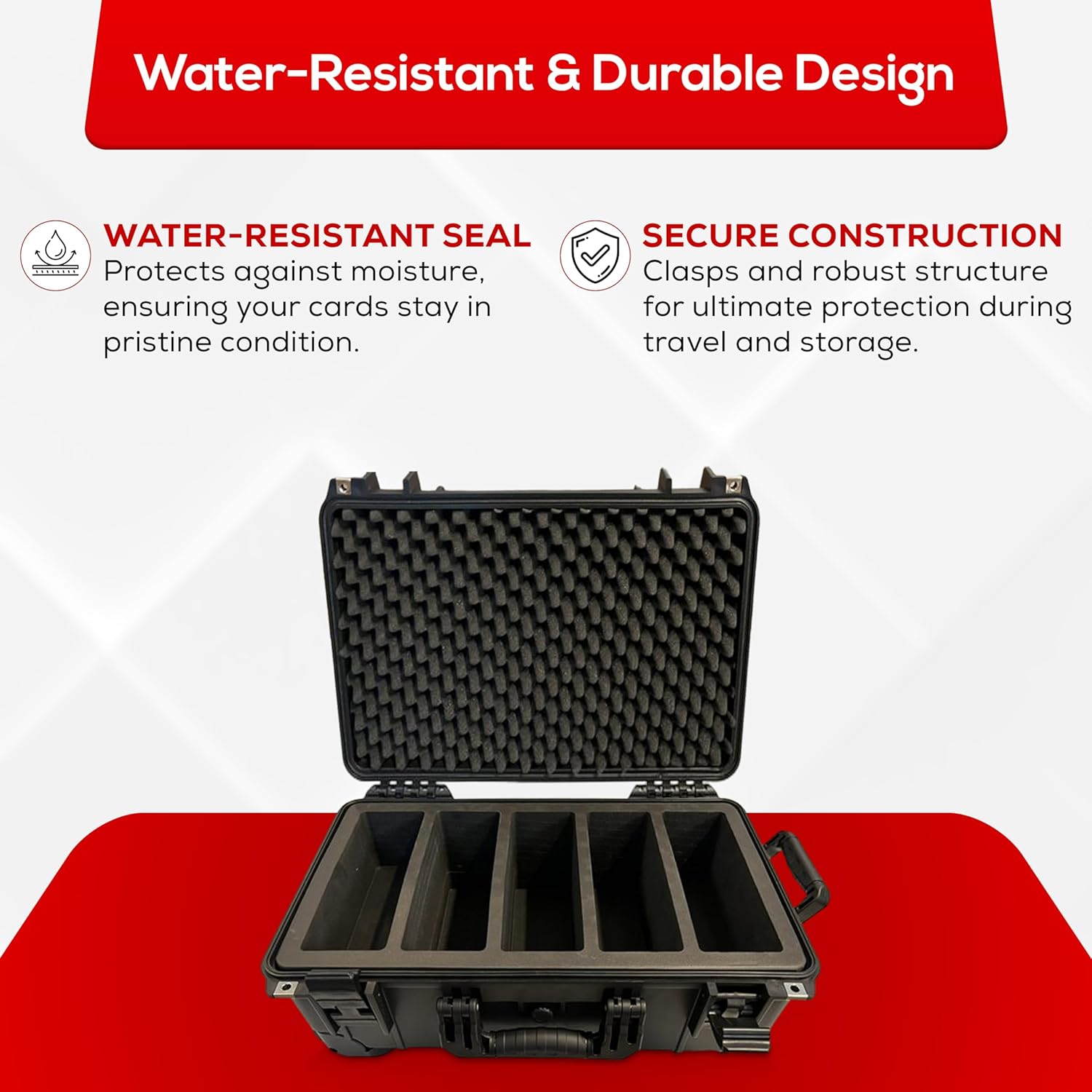 Waterproof Graded Card Travel Case with Wheels Holds 100+ Slabs EZ Collectors First Pick Waterproof Graded Card Travel Case with Wheels Holds 100+ Slabs EZ Collectors First Pick