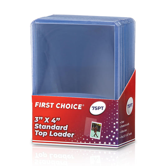 Collector's First Pick 75pt Top Loader Pack - 40 Packs - 25 Pieces Per Pack - 1000 Pieces Total Per Case - for Thick Football, Basketball, Baseball, Hockey and Memorbilia Cards