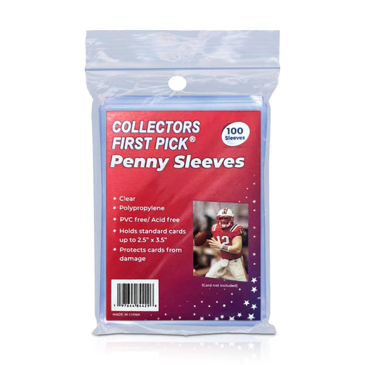 Premium Penny Sleeves for Trading Cards - Standard Exact Fit - 100 Clear Inner Sleeves to Protect Pokemon, Magic, Yugioh, Baseball, Football and Collectible Cards