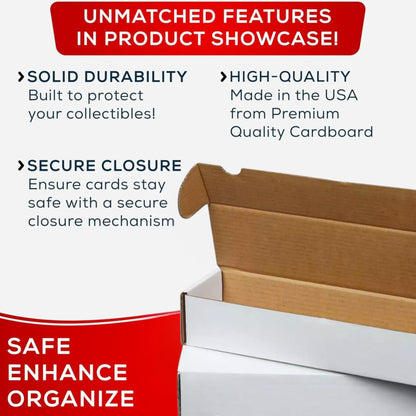 (1) Premium 800 Count Storage Box Trading Card Storage Box Cardboard Perfect Baseball Card Storage For Basketball Football Gaming MTG - MADE IN THE USA