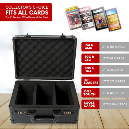 Graded Sports Card Storage Box, Trading Card Storage Box, Graded Card Slab Carrying Case Fits PSA BGS FGS & SGC, Sports & Trading Collector Storage Box Fits Pokemon MTG Baseball (120+ Slabs)