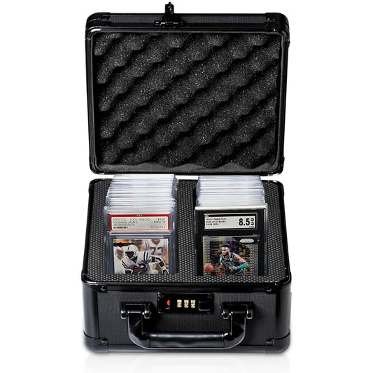 Collector's First Pick 2 Row Graded Slab Carrying Case Card Storage Box, Holds 60+ Card Slabs, Fits PSA, CSG, BGS, SGC, Magnetic Card Holder and Top Loaders