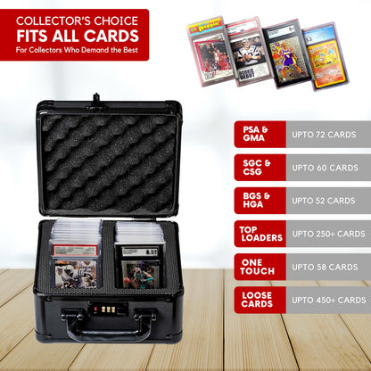 Collector's First Pick 2 Row Graded Slab Carrying Case Card Storage Box, Holds 60+ Card Slabs, Fits PSA, CSG, BGS, SGC, Magnetic Card Holder and Top Loaders