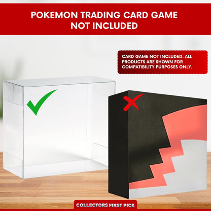 Collector's First Pick Plastic Elite Trainer Box Case For Protecting Pokemon ETB Box Display Case Protector Long Term - 0.5mm Thick Protective Display (Pack of 5)